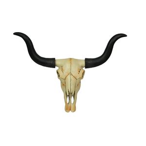 Zeckos 15-Inch Longhorn Steer Skull Resin Home Decor