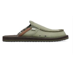 Sanuk Men's You Got My Back Hemp Slip On Shoe - Army Green