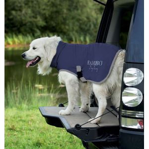 Rambo Dog Dry Rug Blanket - Navy / Silver