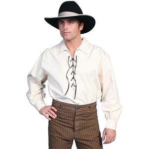 Scully Men's Lace Front Shirt - White