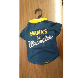 Wrangler Mama's Lil' Wrangler Dog Tee - Blue
