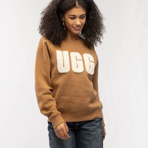 Ugg Women's Madeline Fuzzy Logo Crewneck -  Chestnut