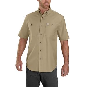 Carhartt Men's Rugged Flex Canvas Short Sleeve Shirt - Dark Khaki