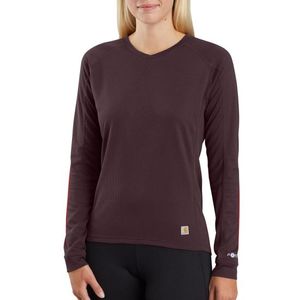 Carhartt Women's Base Force Midweight Tech Crew - Wine