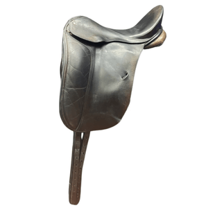 Used Jes Elite Dressage Saddle 17.5"/#3 - Black