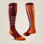 ariat-ariattek-slimline-boot-sock-fired-brick-pumpkin