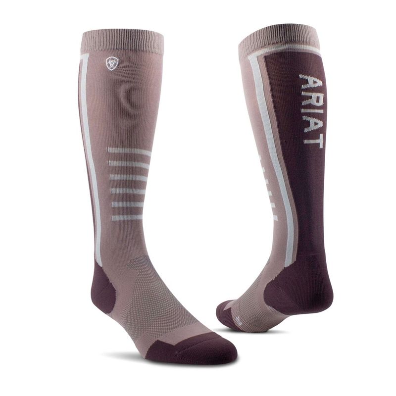 ariat-ariattek-slimline-boot-sock-quail-huckleberr