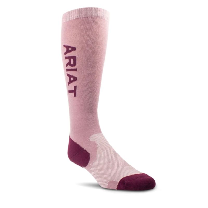 ariat-ariattek-performance-sock-nostalgia-rose-mulberry