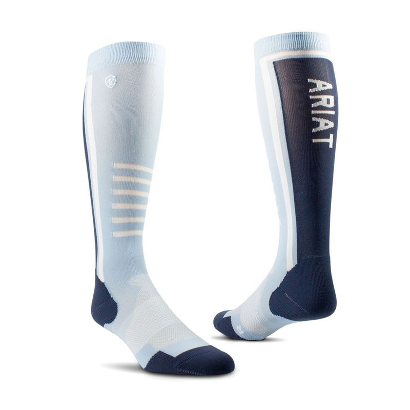 ariat-ariattek-slimline-boot-sock-azure-sea-blue