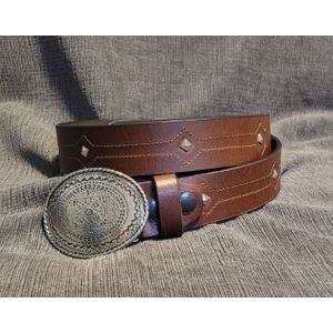 Keldon Men's Western Oval Buckle And Concho