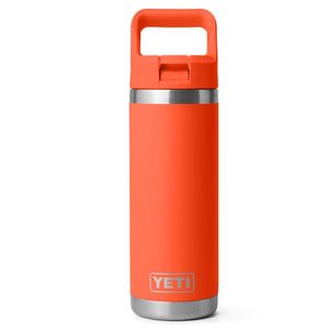 Yeti Rambler 532ml(18oz) 532 ML Water Bottle  with Colour-Match Straw Lid - Papaya