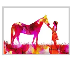 A Girl & Her Horse Card