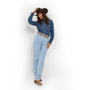 Wrangler Women's Denim Fashion Top - Dark Denim