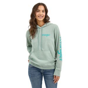 Wrangler Women's Retro Knit Punchy Hoodie - Teal