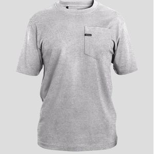 Stanfields Men's Relaxed Fit Midweight Cotton Pocket T-shirt - Grey