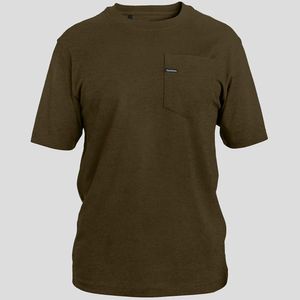 Stanfields Men's Relaxed Fit Midweight Cotton Pocket T-shirt - Olive