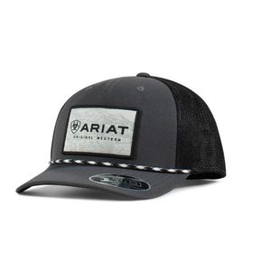 Ariat FlexFit 110 Patch Rope Snapback Ball Cap - Black