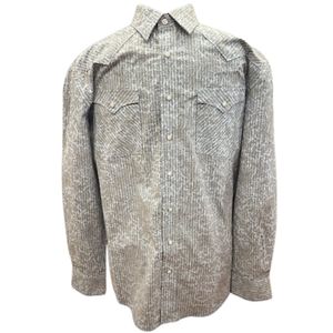Panhandle Slime Rough Stock Men's Paisley Long Sleeve Snap Shirt - Blue