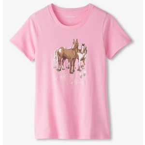 Hatley Women's Pasture Bedtime Pajama T-Shirt - Prism Pink
