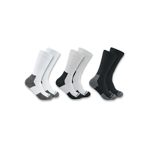 Carhartt Men's Lightweight Stretch Top Crew Sock 3-Pack - Assorted