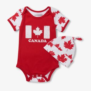 Hatley Canada Baby Bodysuit and Hat