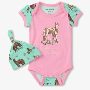Hatley Western Horses Baby Bodysuit and Hat