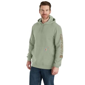 Carhartt Men's Loose Fit Midweight Logo Sleeve Graphic Hoodie - Sage