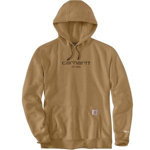 Carhartt Men's Force Relaxed Fit  Lightweight Logo Graphic Hoodie - Shaded Beach Heather