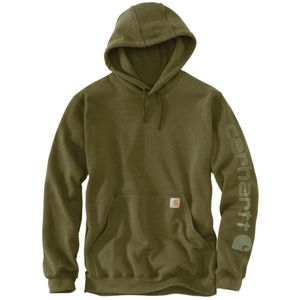 Carhartt Men's Midweight Cotton Long Sleeve Hoodie - Dark Bronzed Green Heather