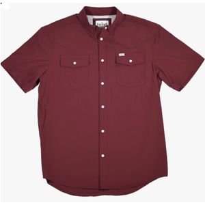 Ferrell Men's CORE Short Sleeve Snap Shirt - Maroon