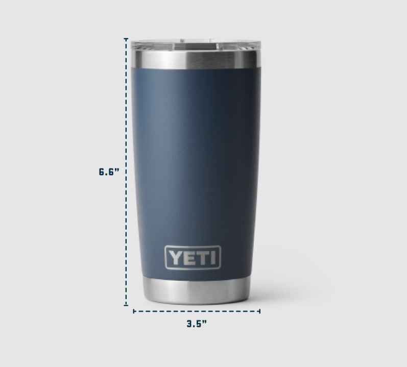RAMBLER 20OZ TUMBLER Dimensions