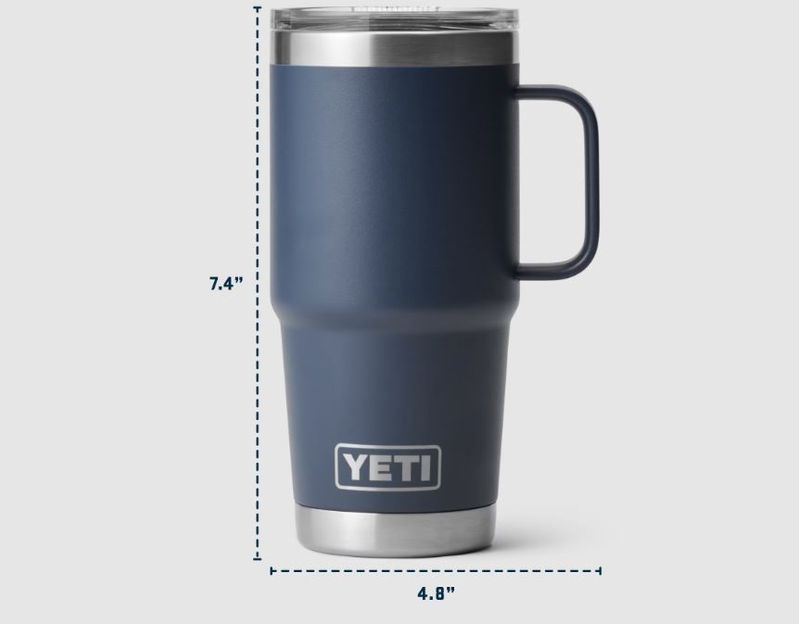 RAMBLER 20OZ TRAVEL MUG Dimensions