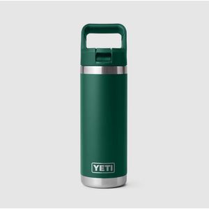 Yeti Rambler 532ml(18oz) 532 ML Water Bottle with Colour-Match Straw Lid - Black Forest Green