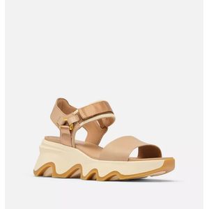 Sorel KINETIC™ Impact Y-Strap High Women's Wedge Sandal - Honest Beige / Honey White