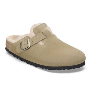 Birkenstock Boston Shearling Suede Leather - Taupe (1028289)