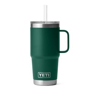 Yeti Rambler 739ml(25oz) Straw Mug - Black Forest Green