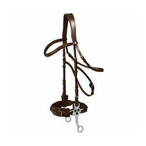 Waldhausen X-Line Hackamore Bridle with Web Reins - Havana