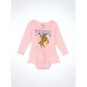 Wrangler Baby Western Graphic Skirted Bodysuit - Pink