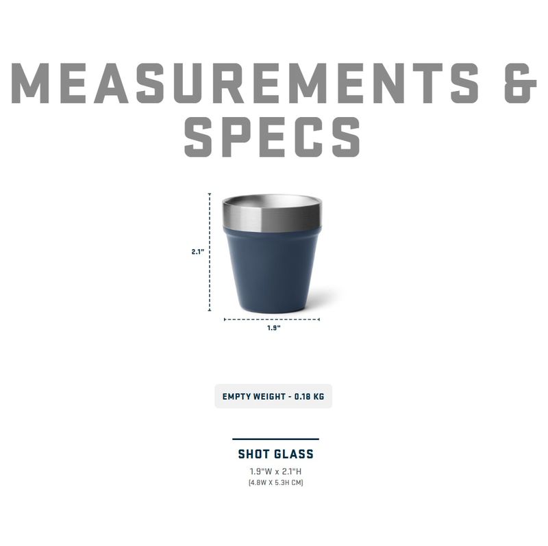 Yeti Shot Glass dimen