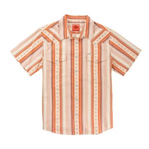 Sendero Men's The Wyatt Pearl Snap Short Sleeve Serape Shirt - Cream / Clay
