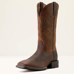 Ariat Men's Sport Rustler Wide Square Toe Cowboy Boot - Toffee Hipo