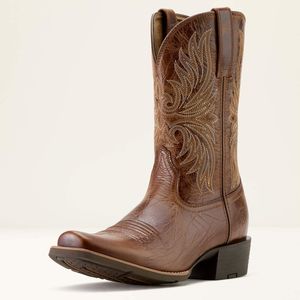 Ariat Men's Sport Narrow Cutter Toe Cowboy Boot - Dark Tan