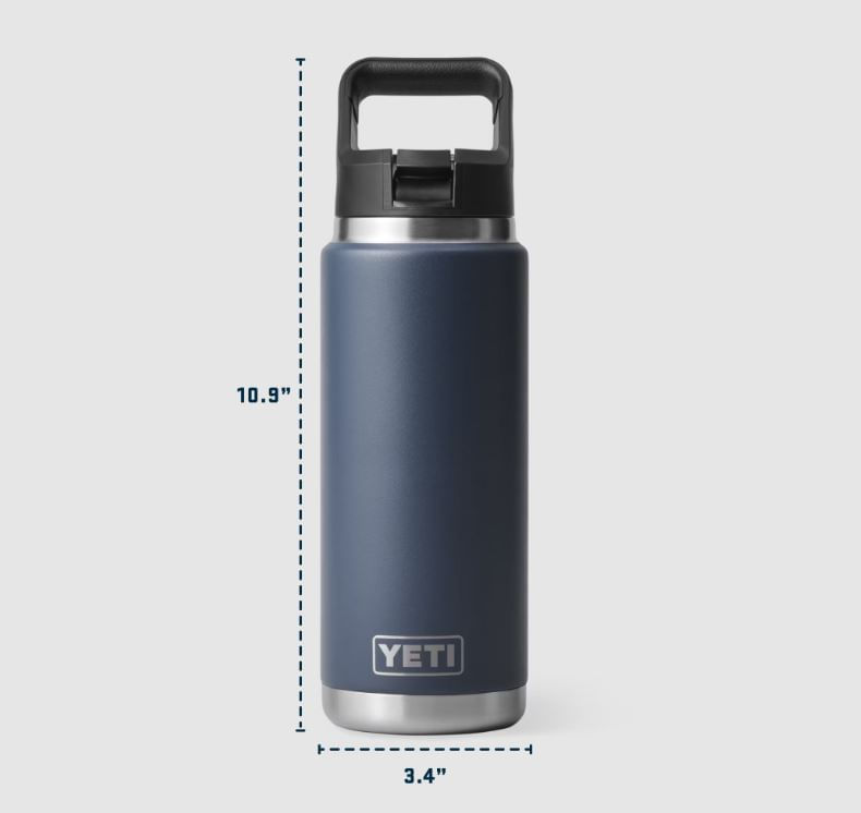 RAMBLER 26OZ STRAW BOTTLE Dimensions