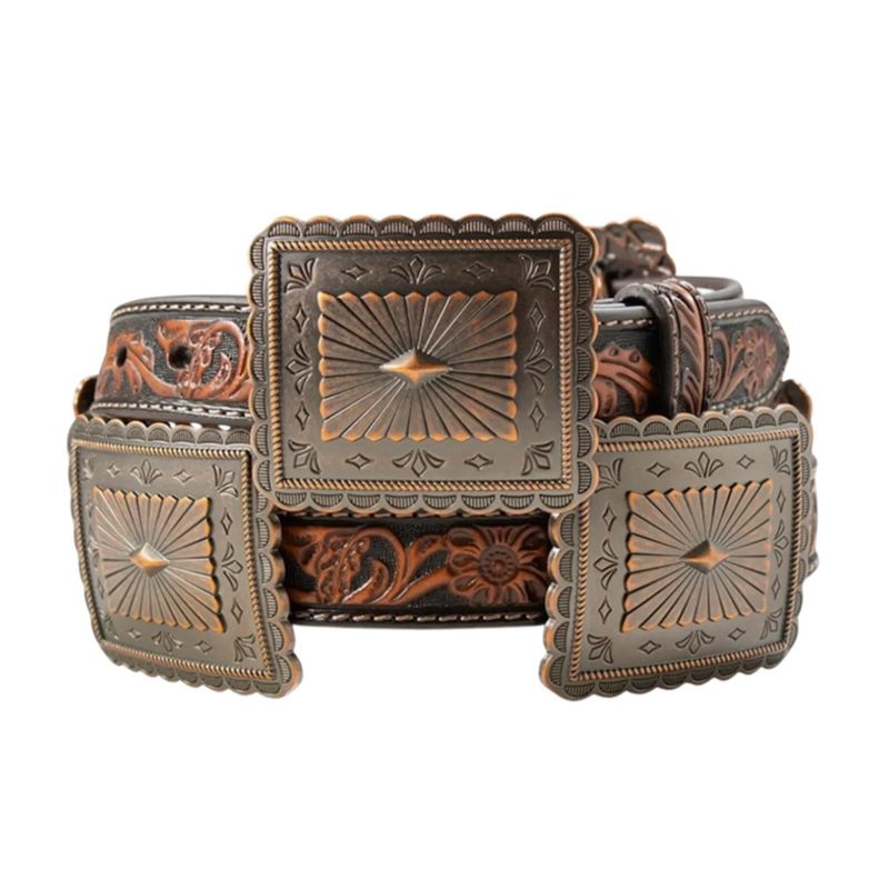 ariat-floral-embossed-belt-with-square-conchos