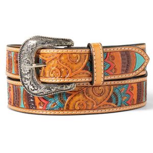 Ariat Multicolour Paisley Belt - Tan