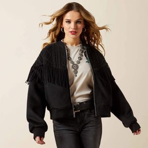 Ariat Women's Arctica Fringe Sweater - Black