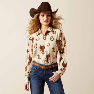 Ariat Women's Homestyle Shirt - Rodeo Spur Print