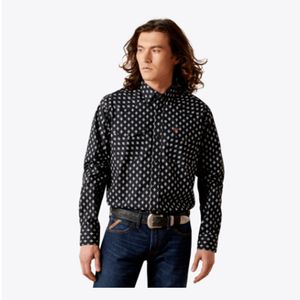 Ariat Men's Felix Fitted Western Snap Shirt - Black
