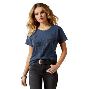 Ariat Women's Bull Night Sky T-Shirt - Navy Heather