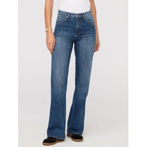 DU/ER Women's Midweight Denim Wide Leg (Zip Fly) - Blue Hudson